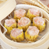 【中华特色】大连馆 关东阁 早餐包港式点心早点包子 广式虾肉烧麦 300g(10个) *3袋