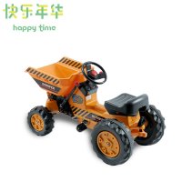 快乐年华 儿童工程车翻斗车四轮脚踏车工程车玩具车儿童可坐童车 KL50001A