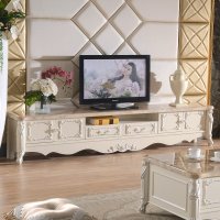 古卡罗家具 电视柜 欧式大理石电视柜 法式实木客厅地柜组合