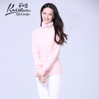开顺2015冬季新款100%羊毛纯色高领修身羊毛女式套衫k52wf055