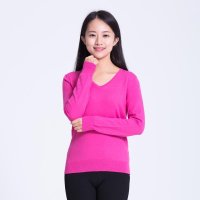 开顺2015冬季新款纯式时尚V领针织套衫