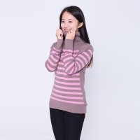 开顺2015冬季女式针织打底高领条纹纯式套衫