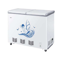 海尔(Haier) FCD-270SE 270升 家用商用冷冻冷藏转换卧式双门冰柜（白色）
