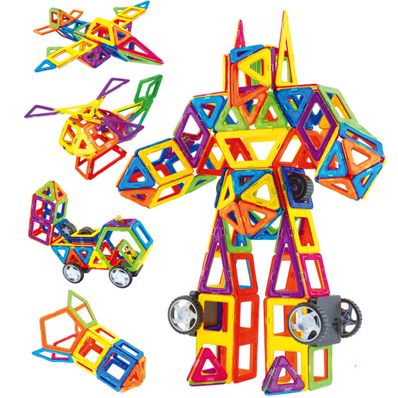 悦乐朵儿童磁力片积木百变提拉磁铁拼装建构片磁性积木116件套装玩具送宝宝男孩女孩生日礼物3-6-12岁六一高清大图