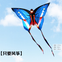 2022年新款儿童成人微风易飞蝴蝶风筝运动户外玩具网红立体风筝 蓝色蝴蝶-只要风筝