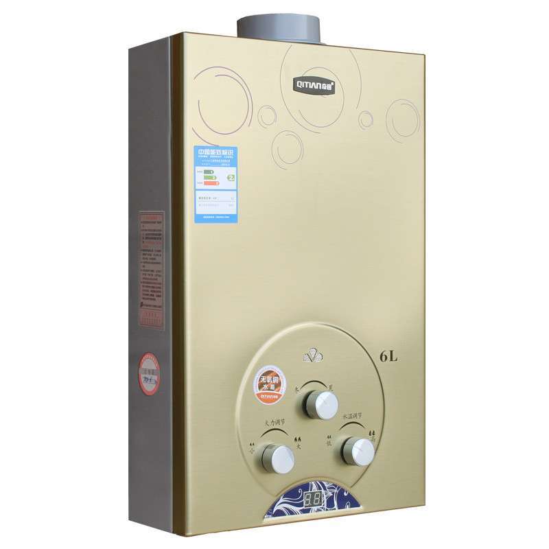 奇田(Qitian) 平衡式燃气热水器液化气JSG12-A土豪金6升 可安装浴室 温度显示(20Y)图片