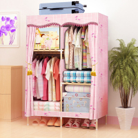 佳家达(JIAJIADA)衣柜简易布衣柜实木加固橱子牛津布艺单人简约现代经济型收纳组装