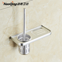 佳家达(JIAJIADA) 免打孔洁亮太空铝马桶刷 卫生间马桶刷架子厕刷架置物架铝杯