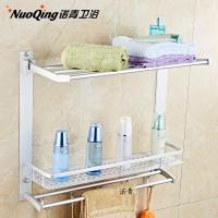 佳家达(JIAJIADA) !壁挂太空铝浴室置物架毛巾架 浴巾架 卫生间收纳架卫浴用品