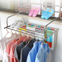 佳家达(JIAJIADA) 不锈钢窗外小型晾晒架窗台晒鞋架子折叠挂晒多功能户外阳台晾衣架