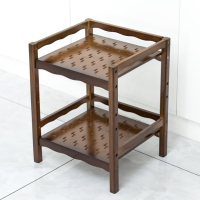 佳家达(JIAJIADA) 【隔板可调】楠竹茶杯架茶叶架饮水机架麻将桌边茶水架置物架矮架