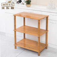 佳家达(JIAJIADA) 加厚楠竹微波炉烤箱架鱼缸架实木厨房电饭煲锅具收纳置物架茶具架