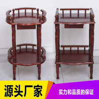 佳家达(JIAJIADA) 圆形小茶几实木茶机置物架花架电话架饮水机架麻将桌边几沙发角几