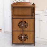 佳家达(JIAJIADA) 楠竹茶叶柜茶具茶杯架厨房微波炉架烤箱柜客厅多功能收纳架整理架