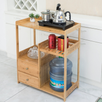 佳家达(JIAJIADA) 楠竹茶水柜茶水架茶叶柜子茶具多功能置物收纳架烧水壶大水桶架子