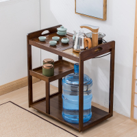 佳家达(JIAJIADA) 楠竹茶水车茶水架可移动水桶架茶杯架茶叶架带滑轮烧水壶架子