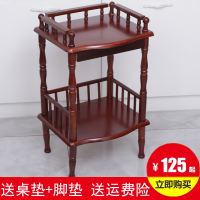 佳家达(JIAJIADA) 欧式圆形小茶几沙发边几麻将桌边角几简约棋牌室小桌子实木电话架