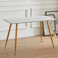 佳家达(JIAJIADA) 北欧仿大理石纹面茶几家用客厅小圆桌创意金色铁艺卧室小户型茶几