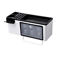 佳家达(JIAJIADA) 书香人嘉 厨房置物架壁挂式免打孔调料架子调味用品油盐酱醋筷子收纳盒刀架