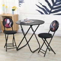 佳家达(JIAJIADA) 折叠凳子靠背椅子家用便携小圆凳宿舍椅餐椅办公椅会议培训电脑椅