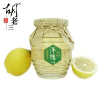 胡老三蜜坊洋槐蜂蜜 洋槐蜜 槐花蜜 450g/瓶 玻璃瓶装 液态蜜 百香果柠檬蜂蜜水