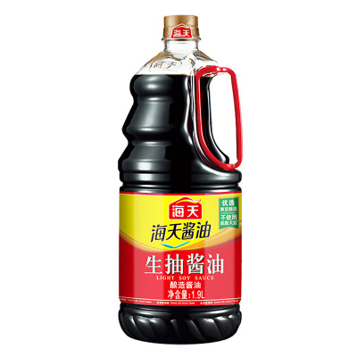 海天生抽酱油1.9L 家用装酿造酱油炒菜拌菜 生抽酱油 1.9L