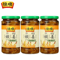 恒顺酱菜嫩姜375g*3瓶 酱菜咸菜腌制泡菜小菜