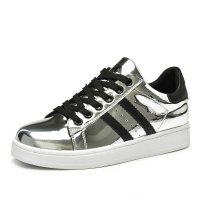 SENMA/森马2016春季新品纯色镜面板鞋女韩版潮流休闲鞋系带圆头