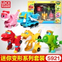灵动帮帮龙出动玩具恐龙探险队变形机器人棒棒龙韦斯全套儿童玩具迷你变形 韦斯 汤姆 乐乒 薇琪洛奇