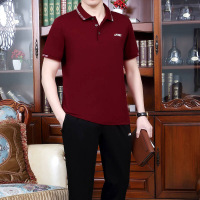 金蔚臻 中老年男装运动套装夏季棉质休闲大码爸爸装运动服短袖长裤运动装男薄款大码