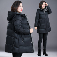 金蔚臻中年胖妈妈冬装羽绒棉服加肥加大码中长款棉袄外套中老年人棉衣女