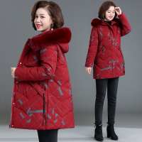 金蔚臻妈妈冬装羽绒棉服女中长款中年妇女冬季棉衣外套50岁60中老年人奶奶棉袄洋气外套