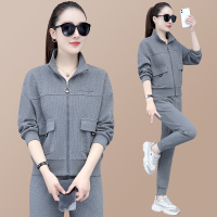 金蔚臻高端品牌休闲运动套装女春秋2022新款时尚妖气高级感宽松束脚裤卫衣减龄显瘦跑步两件套