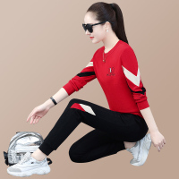 金蔚臻高端品牌卫衣套装 女春秋2022年新款时尚圆领款式韩版休闲运动装女士显瘦两件套