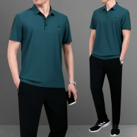 金蔚臻中年爸爸夏装运动套装男中老年人短袖t恤休闲服父亲夏季衣服