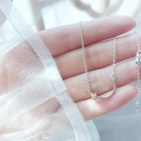 [直播尝鲜]字母项链女999纯银简约个性小众锁骨链网红ins冷淡风