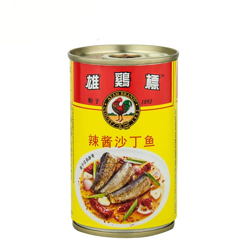 马来西亚馆 雄鸡标/AYAM BRAND 辣酱沙丁鱼罐头 155g*1罐图片