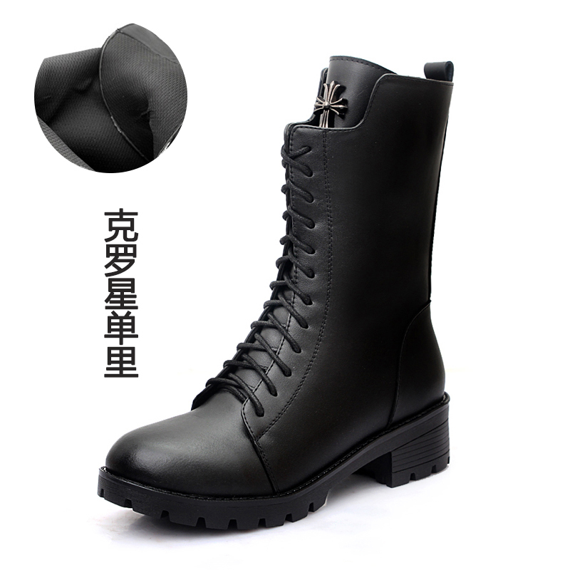 斯莱得 Silaide 女士马丁靴8019 斯莱得复古马丁靴女英伦风靴子女冬厚底短靴机车靴粗跟高跟棉鞋女中筒靴 价格图片品牌报价 苏宁易购苍南昂然专营店