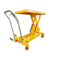 诺力手动液压平台车 液压升降模具推车平台拖车 诺力平台车手推升降叉车 诺力TF100 载重100KG升高1米