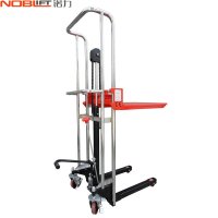 诺力手动叉车堆高车 轻便手动液压行李车模具车 升降平台车PS0415 载重400公斤升高1.5米