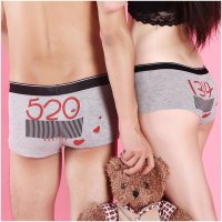 丹杰仕一件代发　爱情条码5201314个性可爱性感纯棉情侣内裤套装批发118小咖秀百搭潮V56HY