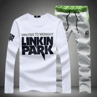 丹杰仕2015秋装休闲长袖套装男士圆领字母印花T恤运动长裤套装居家服小咖秀百搭潮X105L