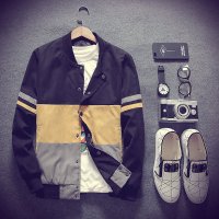 丹杰仕 2016新款 潮款 男装韩版修身夹克立领男士外套潮小咖秀百搭潮