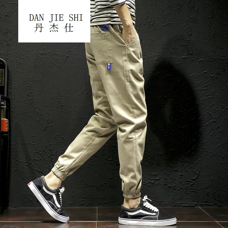 丹杰仕港仔快手红人天佑日系男休闲裤九分裤宽松小脚裤原宿港风长裤锥形裤