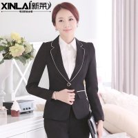 秋冬新款职业装套装长袖工作服西服套裤修身小西装女外套OL韩版风