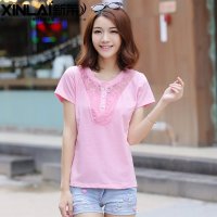 新莱短袖t恤女潮流蕾丝淑女修身女T恤2016新款韩版夏季时尚打底衫t恤