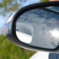 洛玛lma 汽车后视镜小圆镜汽车倒车盲区辅助镜扇形高清反光镜360度可调节大视野镜片防水镜子