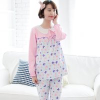 绵孕儿 2016年春夏季常规款100%纯棉孕妇装 孕妇月子服哺乳衣 新款针织可哺乳套装