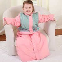 龙之涵 婴幼儿纯棉防踢被 宝宝睡袋秋冬季加厚款 活套可脱卸