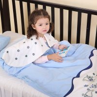 龙之涵 婴儿睡袋 纯棉儿童防踢被 全棉婴儿睡袋春夏秋冬 可选双胆调温四季通用
